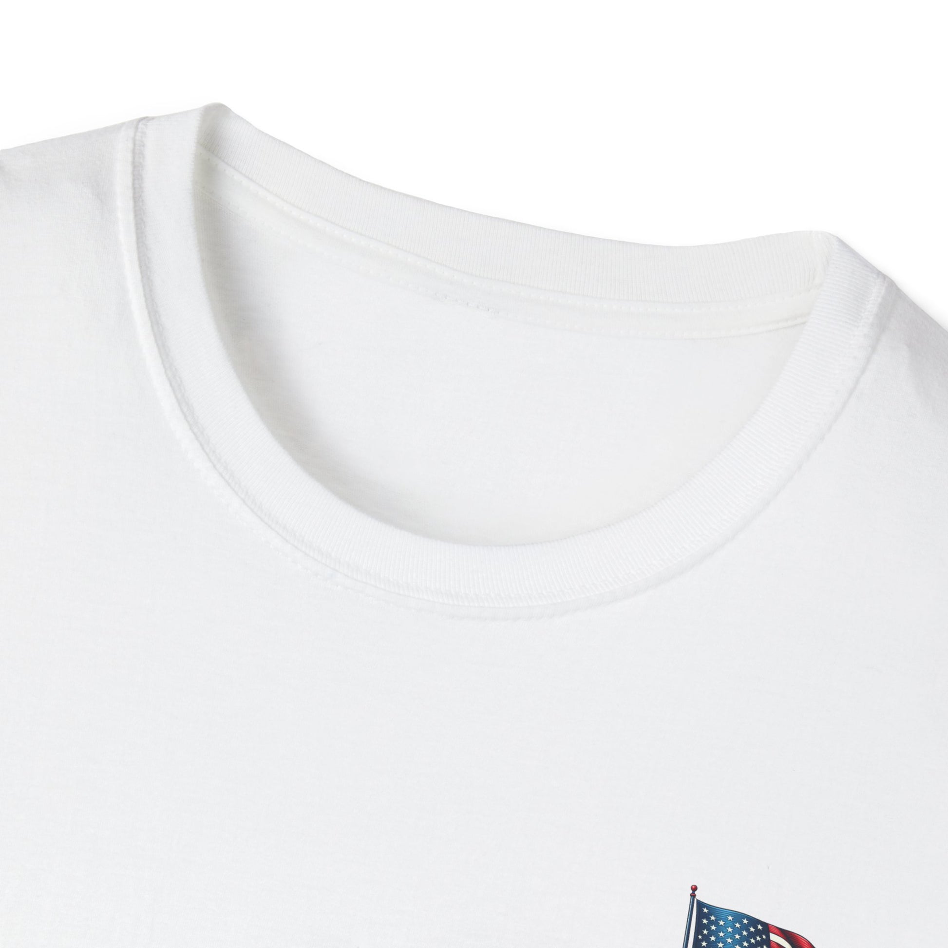 Patriotic Unisex Softstyle T-Shirt, American Flag Tee, USA Pride Shirt, Perfect for Independence Day, Casual Wear - TRV