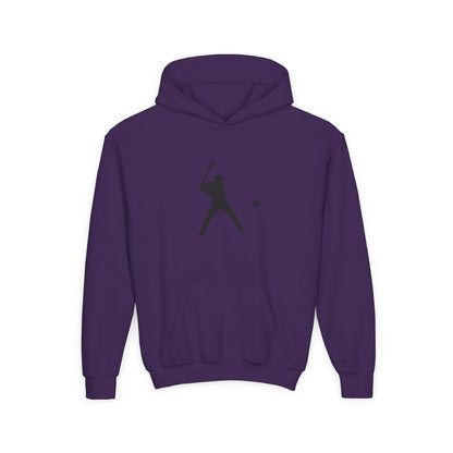 Baseball Themed Youth Hoodie, Sports Sweatshirt, Kids Gift, Youth Apparel, Baseball Fan Gear, Athletic Hoodie