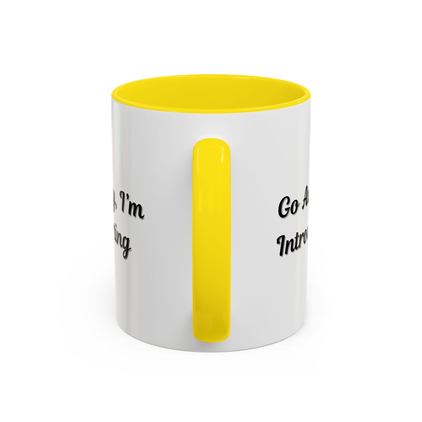 Go Away, I'm Introverting Accent Coffee Mug — Funny Introvert Ceramic Mug (11/15oz)