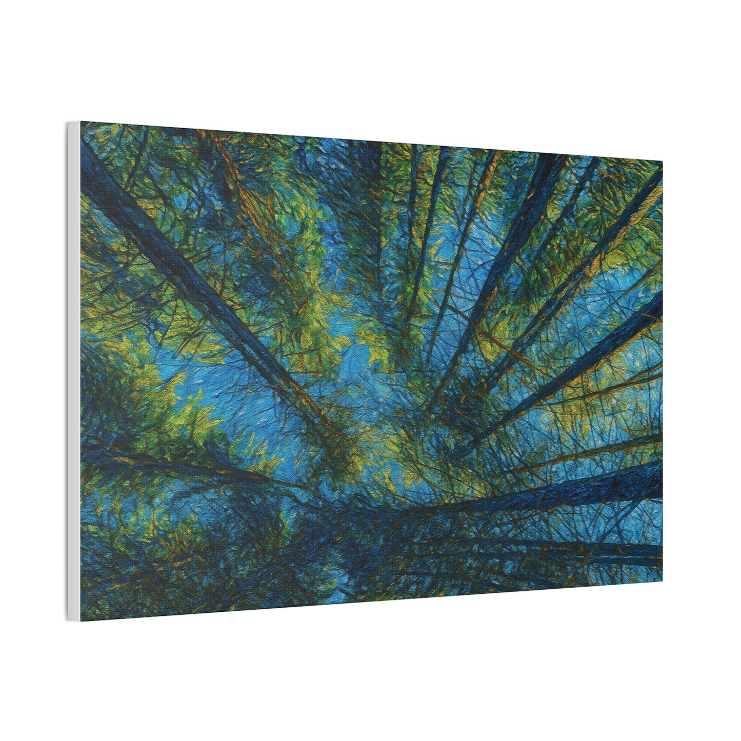 Canvas Wall Art, Forest Perspective Print, Nature Decor, Home & Office Art, Rustic Wall Hanging, Tree Art for Nature Lovers - TRV