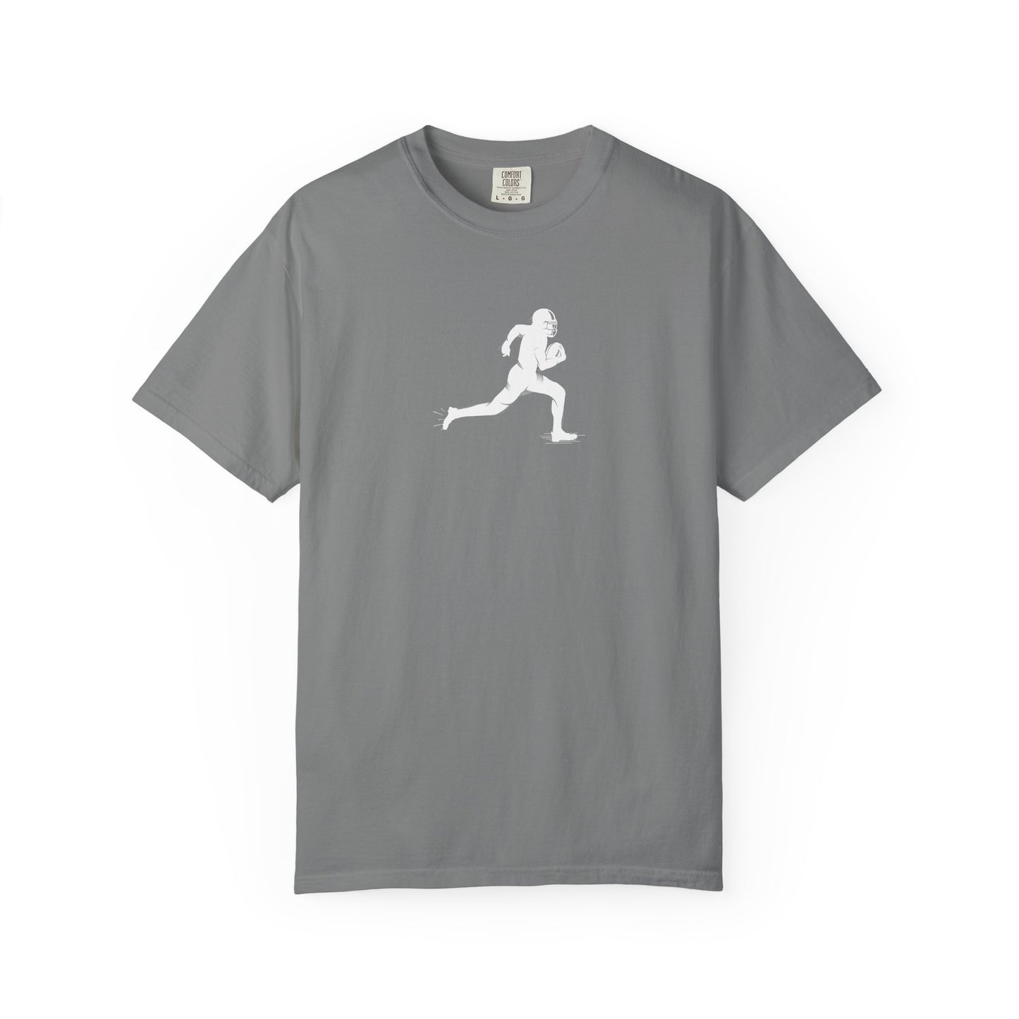 Sporty Unisex Garment-Dyed T-Shirt with Football Player Graphic, Activewear, Casual Wear, Gift for Runners, Fitness Apparel, Everyday Style