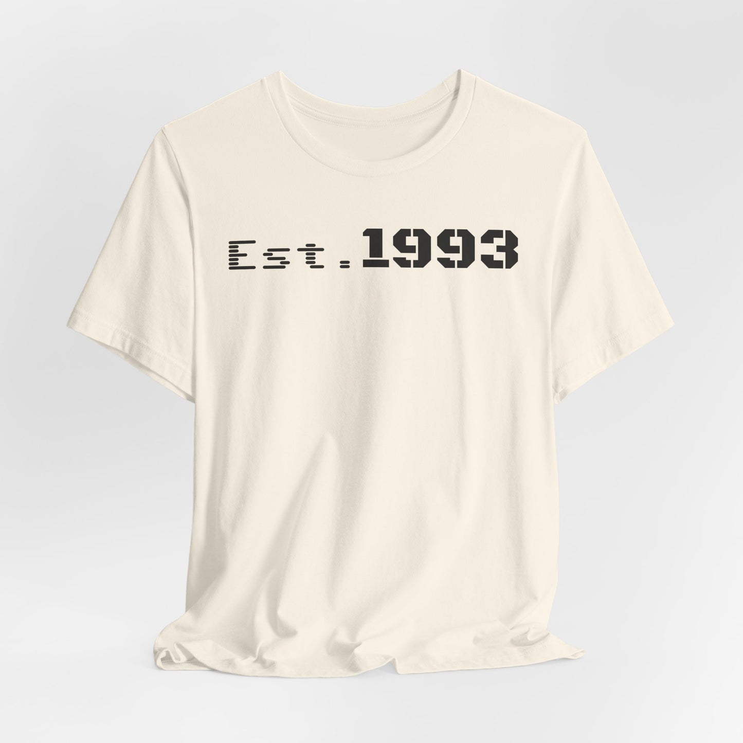 Est. 1993 Unisex Jersey Tee - Vintage Style Shirt, Birthday Gift, Casual Outfit, Celebration Top, Custom Year Shirt