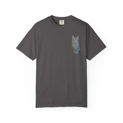 Whimsical Cat Pocket T-Shirt for Cat Lovers - TRV