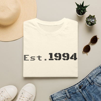 Vintage 1994 Est. graphic T-shirt by Printify featuring a retro design and classic fit.