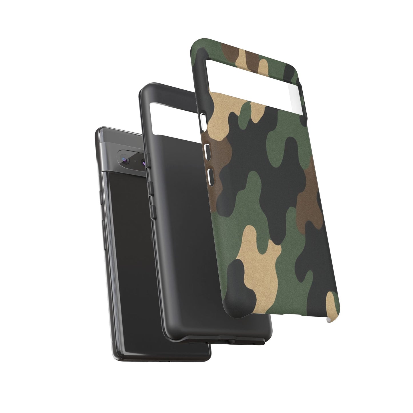 Camouflage Phone Case, Tough Phone Cover, Military Style Accessory, Protective Case for Men, Gifts for Soldiers - TRV