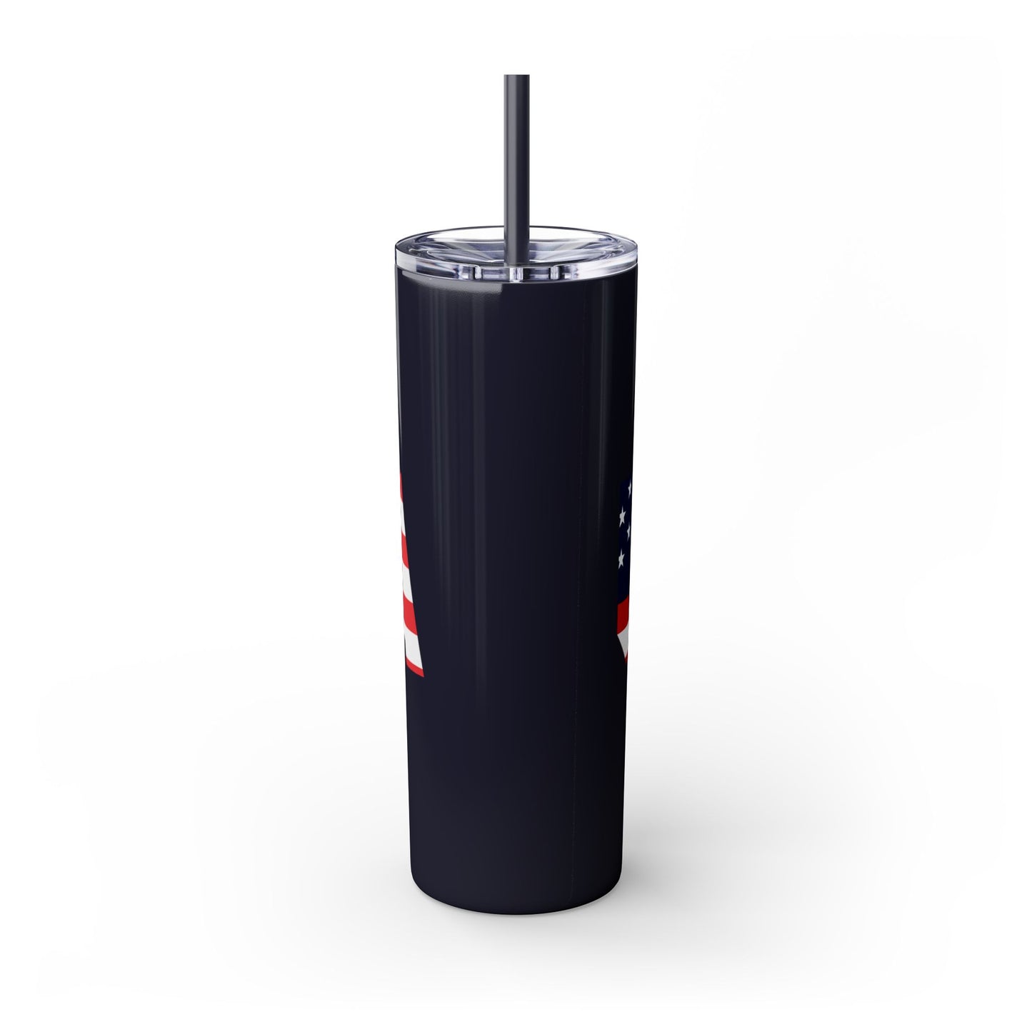 Skinny Tumbler — USA Flag 20oz Straw Tumbler (Patriotic Travel Cup)