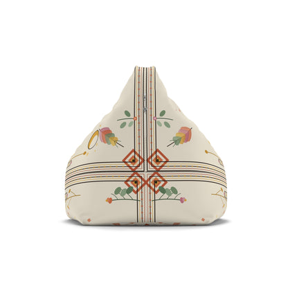 Boho Sunburst Bean Bag Cover — Floral Mandala Pattern