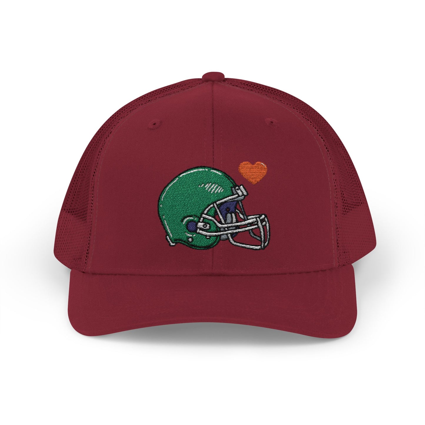 Snapback Trucker Cap with Football Heart Design - Perfect for Sports Fans, Gifts for Gamers, Casual Outings, Tailgating, and Team Spirit - TRV