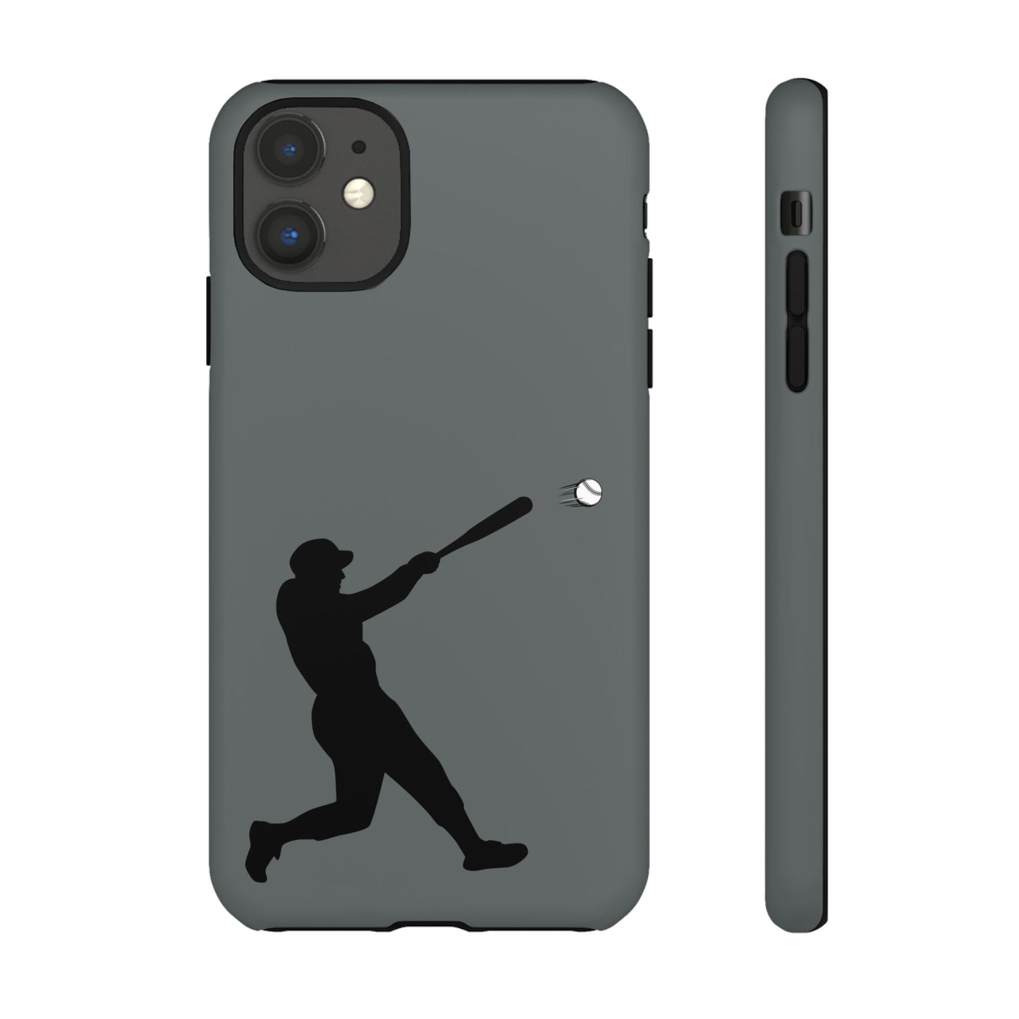Printify baseball batter phone case, tough protective smartphone cover with baseball player design for fans.