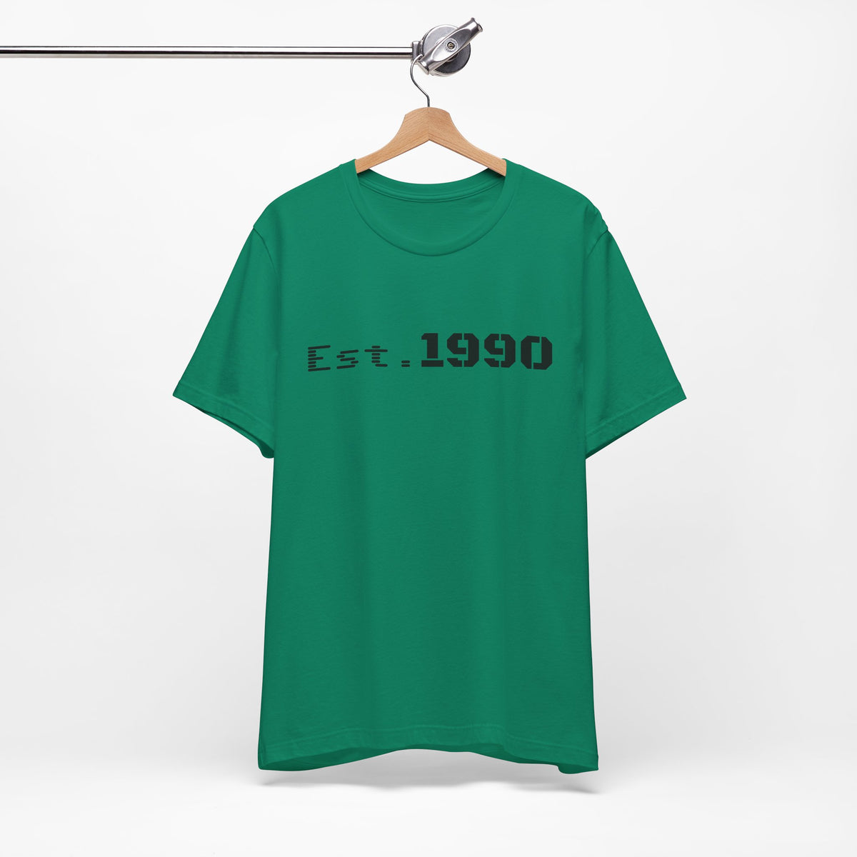 Vintage Est. 1990 T-shirt from Printify featuring a classic design celebrating the birth year on a comfortable cotton tee.