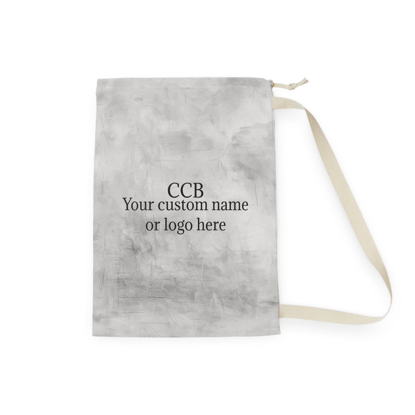 Monogram Initials Laundry Bag | Personalized Name, Canvas Drawstring - TRV
