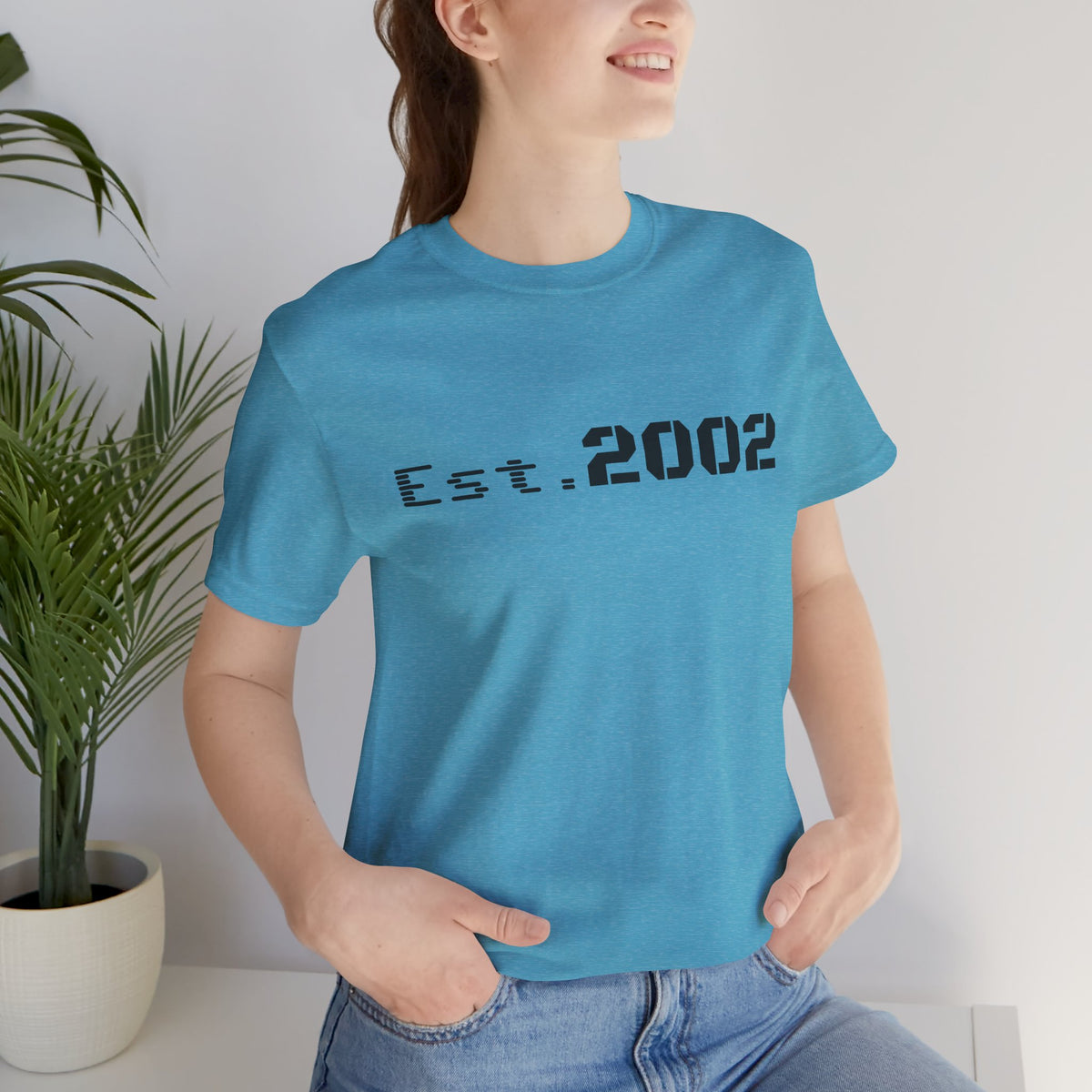 Vintage Est. 2002 T-shirt by Printify featuring classic anniversary design on comfortable cotton fabric.