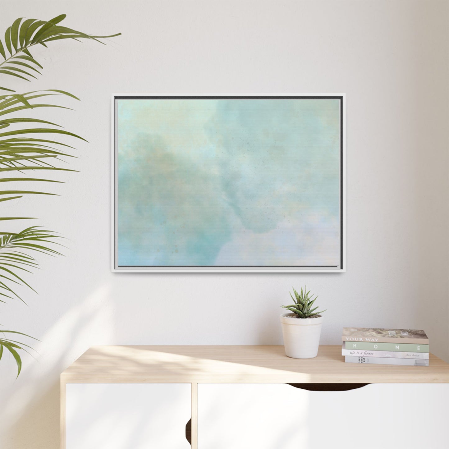 Soft Abstract Pastel Watercolor Matte Canvas
