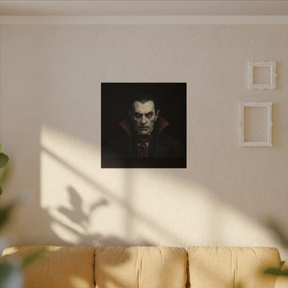 Vampire Portrait Canvas Wall Art – Gothic Dracula Matte Stretched Print