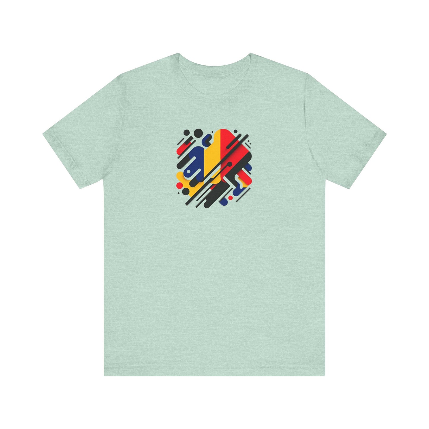 Artistic Heart Unisex Jersey Tee - Vibrant Graphic Tee, Casual Wear, Gift for Art Lovers, Birthday Surprise, Everyday Comfort - TRV