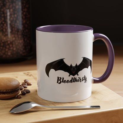 Bloodthirsty Bat Coffee Mug - Unique Halloween and Gothic Accents