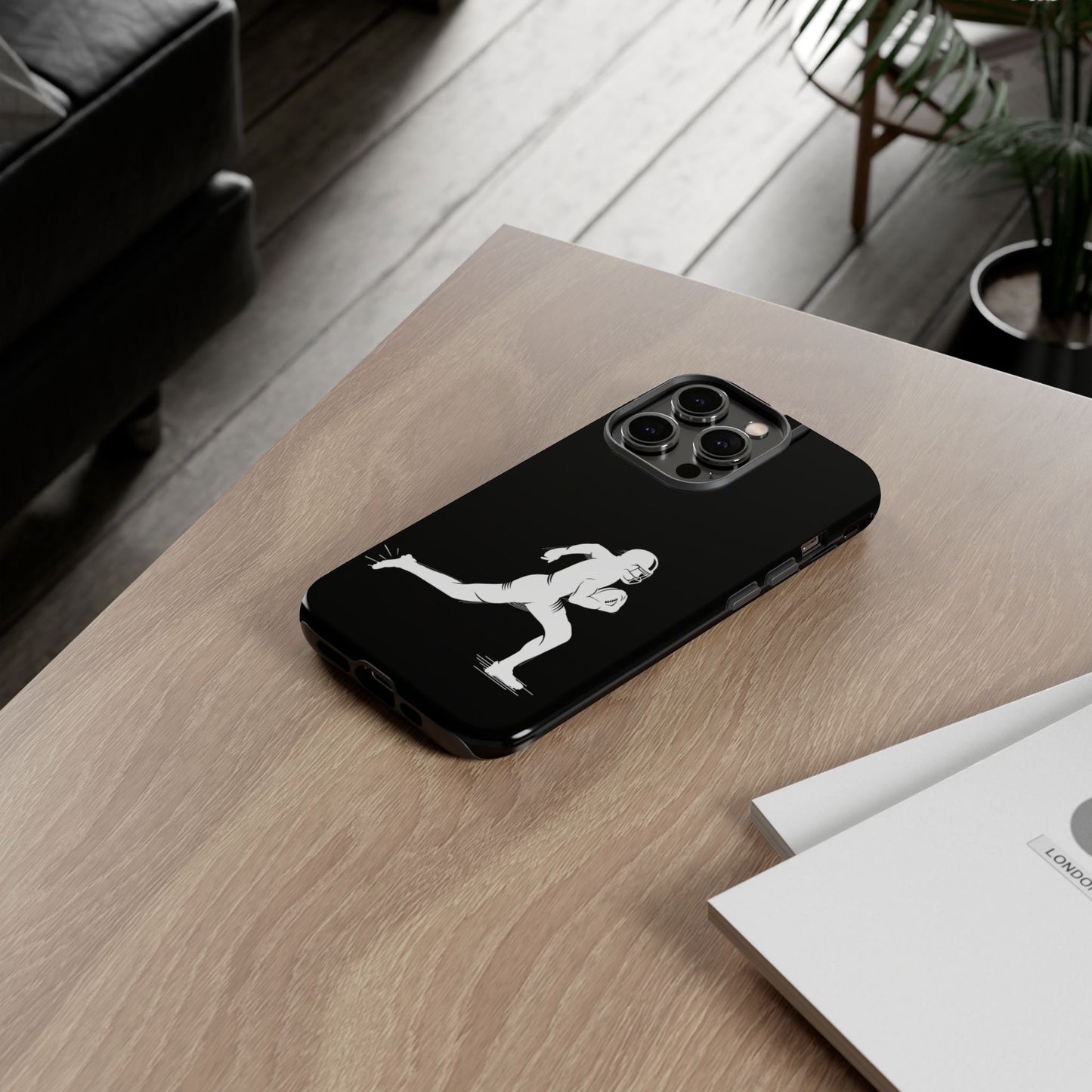 Football Player Phone Case, Tough Cases, Sports Phone Cover, Gift for Athletes, iPhone & Samsung Accessories, Running Player Design - TRV