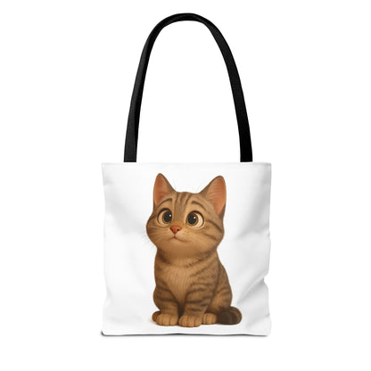 Cute Cat Tote Bag - Perfect for Animal Lovers, Eco-Friendly Carryall, Beach Bag, Shopping Tote, Gift for Cat Owners - TRV