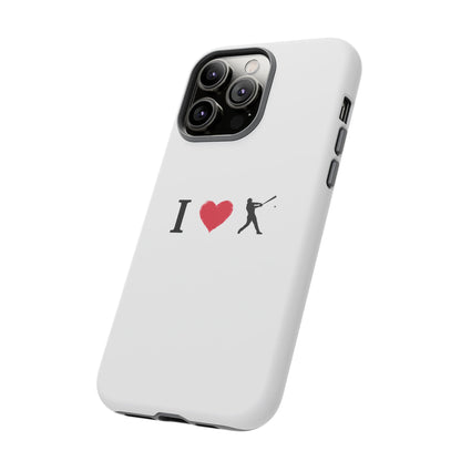 Baseball Love Phone Case, Tough Cases for Sports Lovers, i Heart Baseball Protection, Gift for Players, Cute Sports Case - TRV