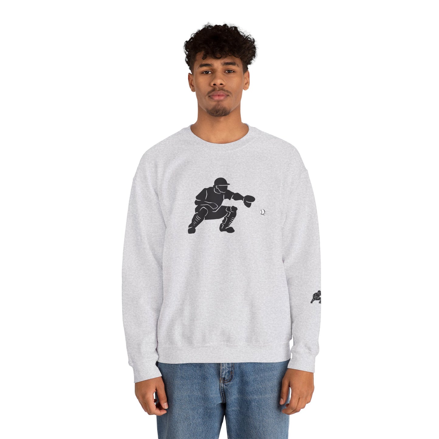 Baseball Catcher Crewneck Sweatshirt | Unisex Sports Apparel | Perfect for Game Days, Gifts, and Casual Wear | Baseball Lover's Gift - TRV