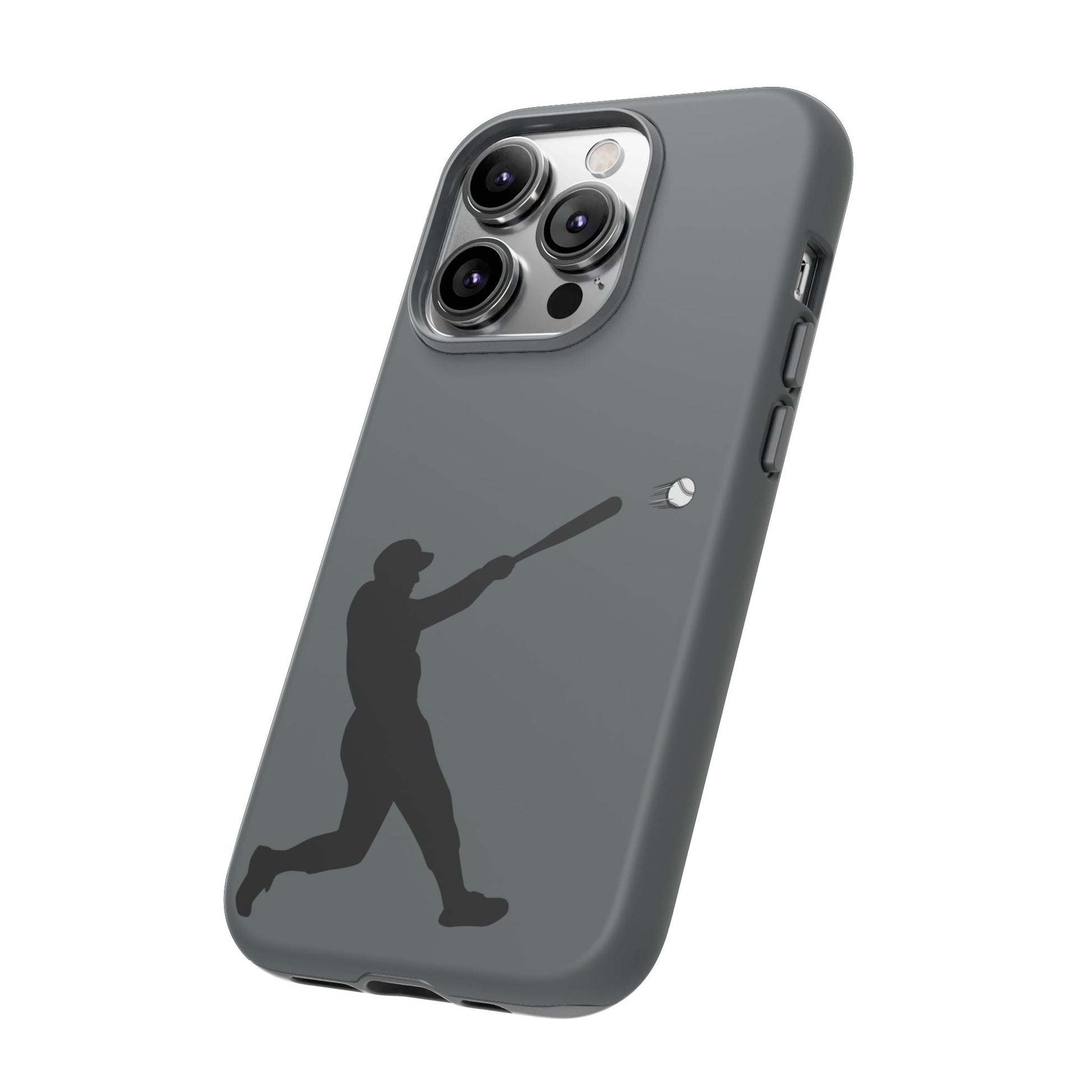 Printify baseball batter phone case, tough protective smartphone cover with baseball player design for fans.