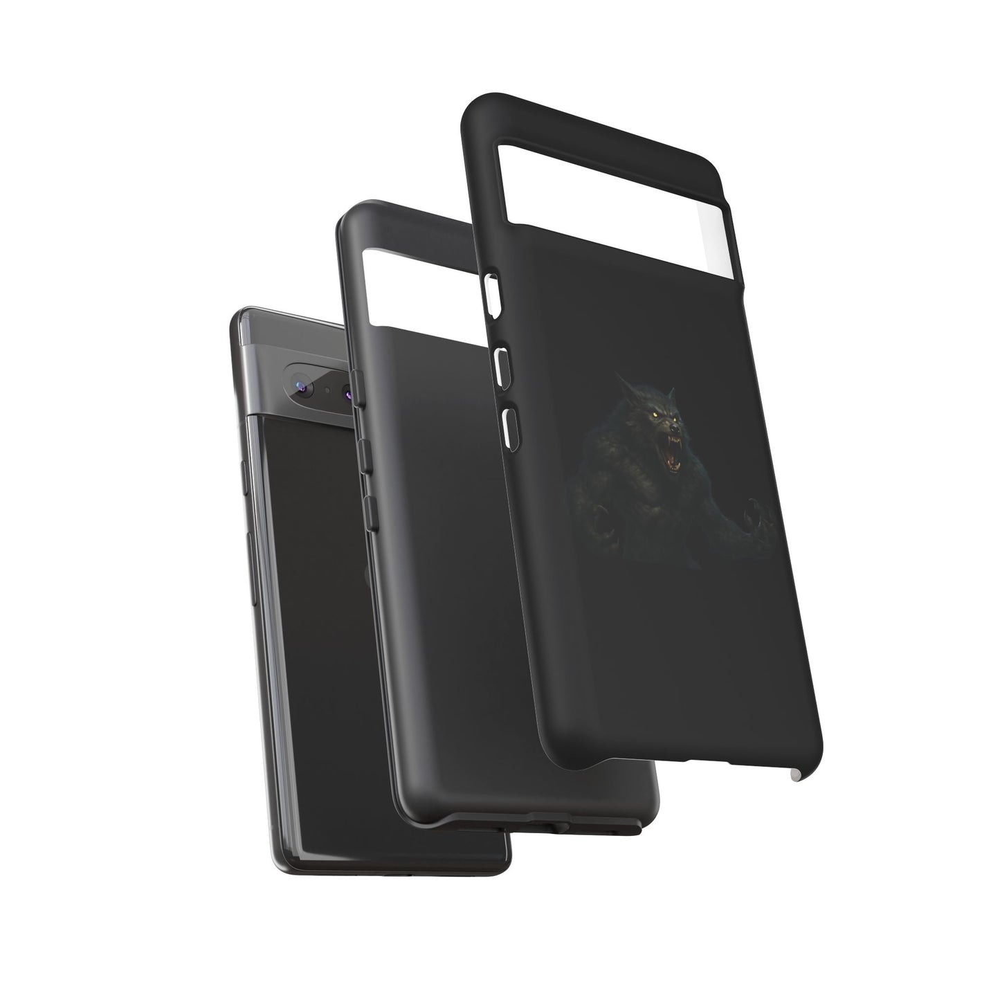 Werewolf Phone Case, Tough Cases, Black Panther Design, Gift for Animal Lovers, Phone Accessories, Fierce Phone Protection - TRV