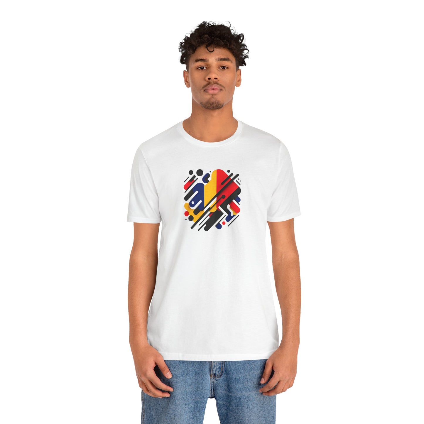 Artistic Heart Unisex Jersey Tee - Vibrant Graphic Tee, Casual Wear, Gift for Art Lovers, Birthday Surprise, Everyday Comfort - TRV