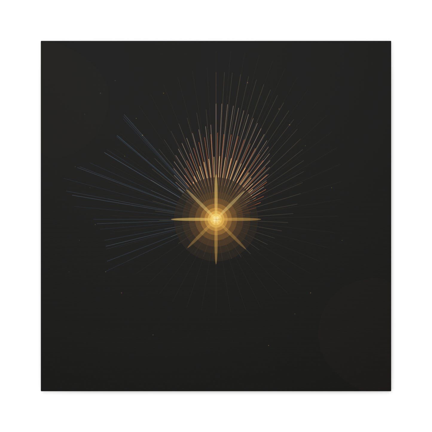 Abstract Golden Starburst Canvas