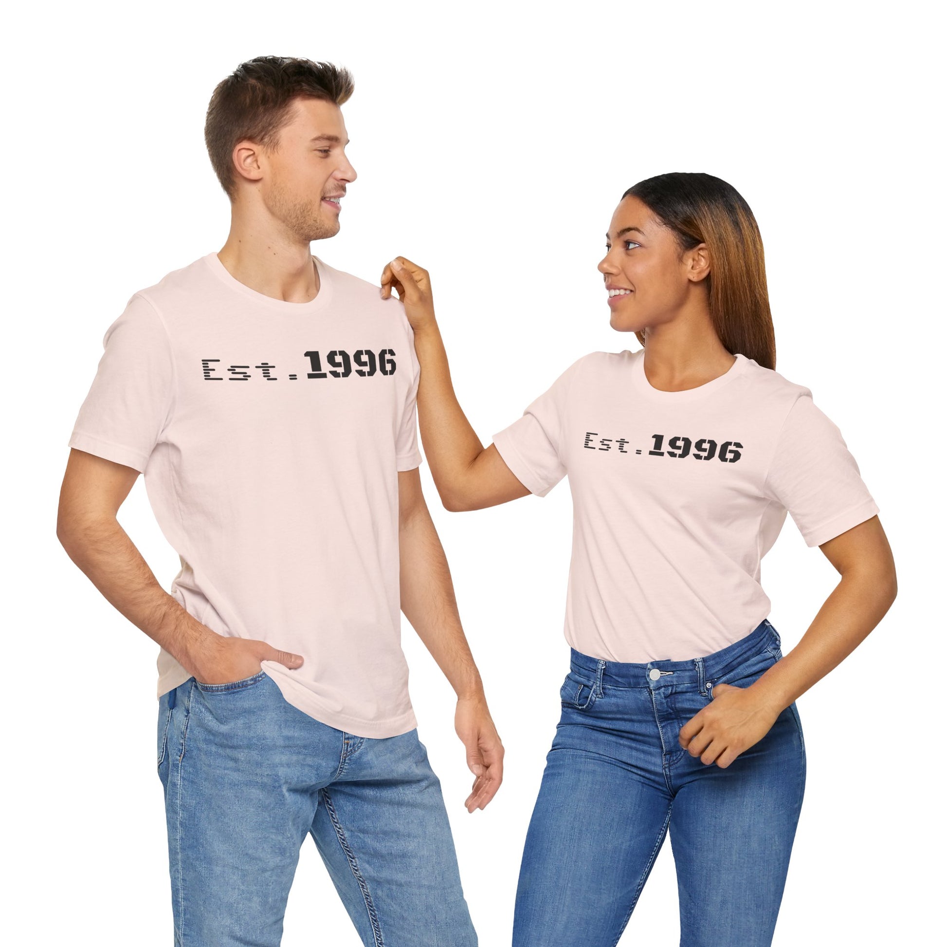 Unisex Jersey Tee - 'Est. 1996' Graphic Shirt, Birthday Gift, Casual Wear, Vintage Style, Retro Fashion, Gift for Him/Her - TRV