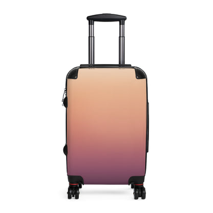 Gradient Ombre Carry-On Suitcase — Sunset Pink to Plum Travel Luggage