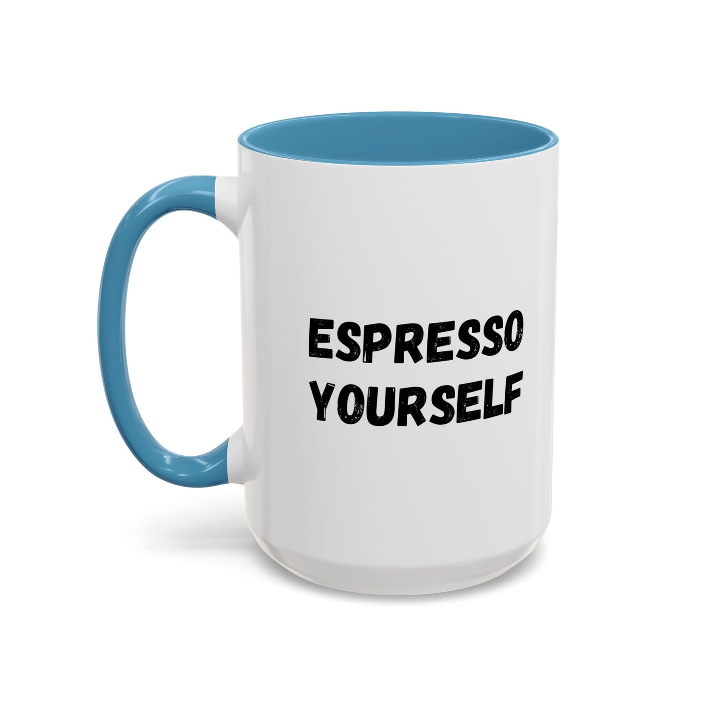 Espresso Yourself Coffee Mug - Fun Black Accented Mug for Coffee Lovers, Great Gift for Birthdays, Christmas, and Housewarming