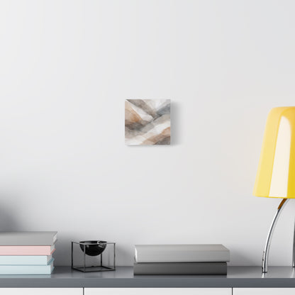 Neutral Abstract Watercolor Waves Canvas