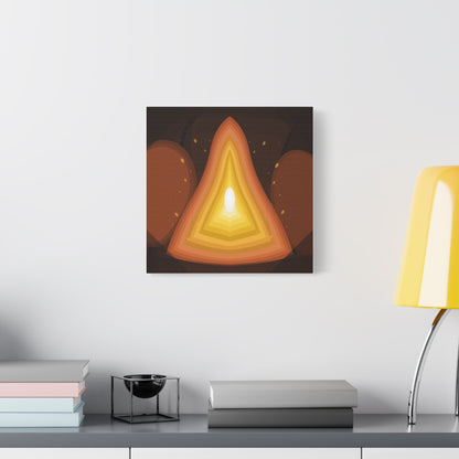 Concentric Fire Furnace Cross-Section Matte Canvas