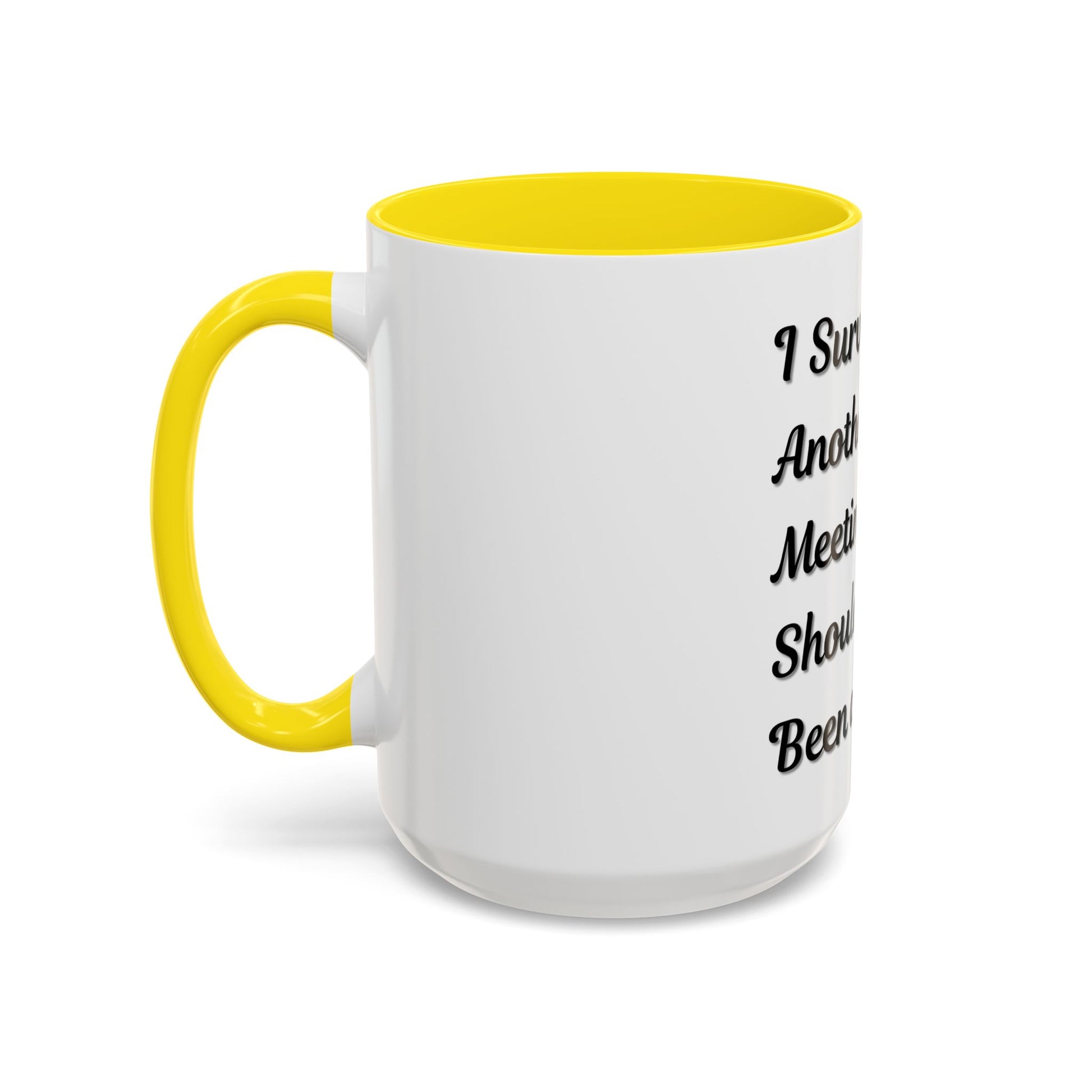 Humorous Coffee Mug - "I Survived Another Meeting That Should Have Been an Email" - TRV