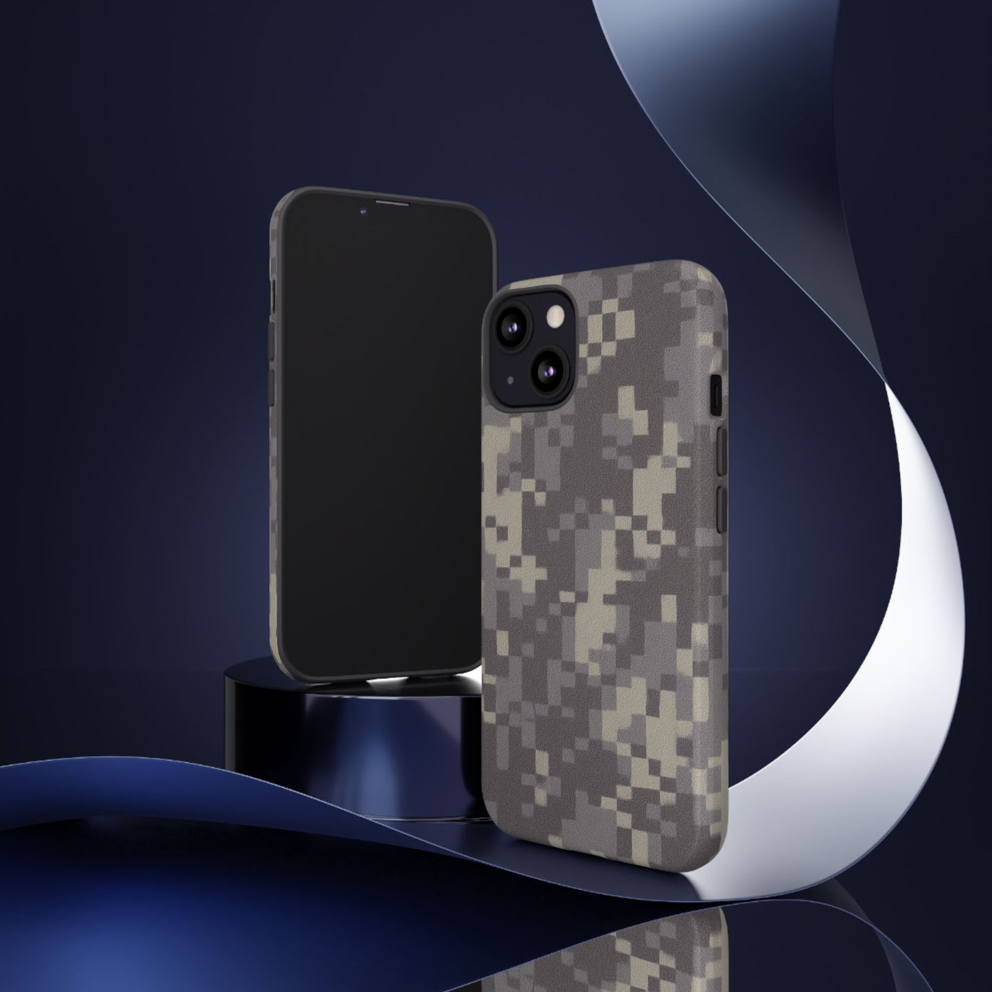 Rugged digital camouflage phone case by Printify, protective cover with tough, durable design for smartphones.