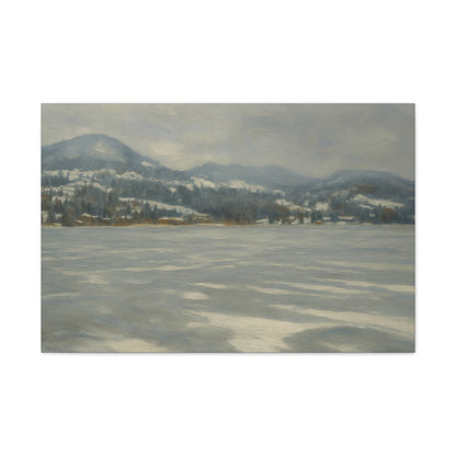 Serene Landscape Canvas Art, Tranquil Wall Decor, Perfect for Home, Office, or Gift, Ideal for Winter Holidays, Cozy Vibes, Scenic Artwork