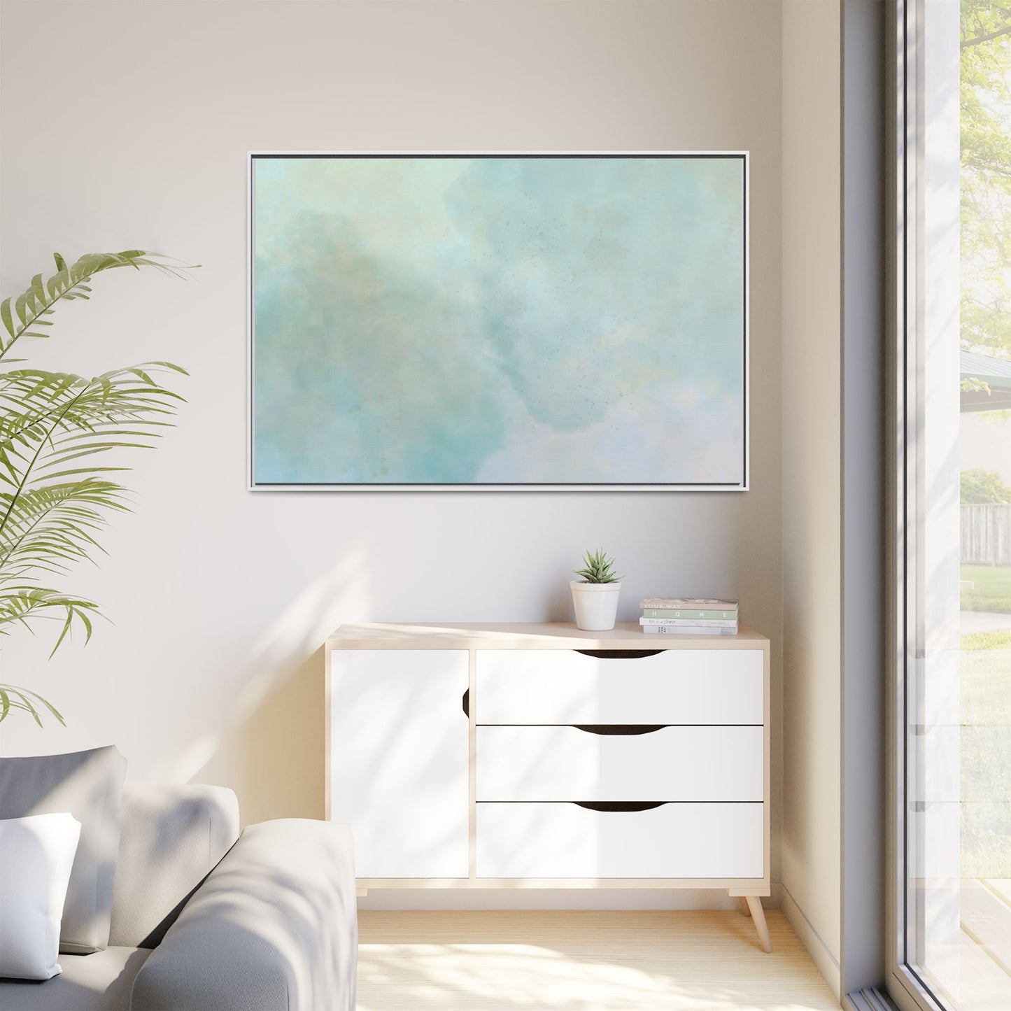 Soft Abstract Pastel Watercolor Matte Canvas