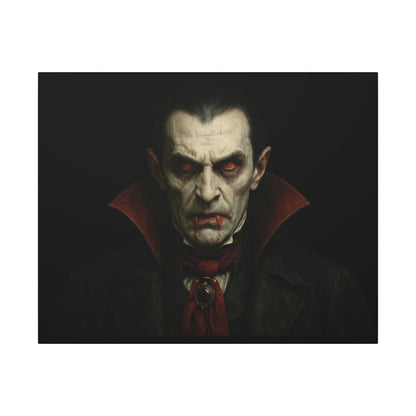 Gothic Vampire Canvas Wall Art, Spooky Decor, Halloween Home Accent, Creepy Art Piece, Horror Themed Gift