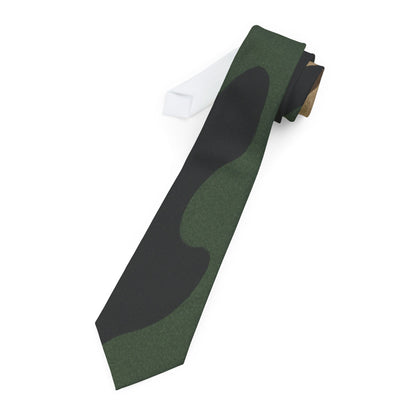 Camo Pattern Necktie — Men's Green Camouflage Tie for Casual & Military-Inspired Style