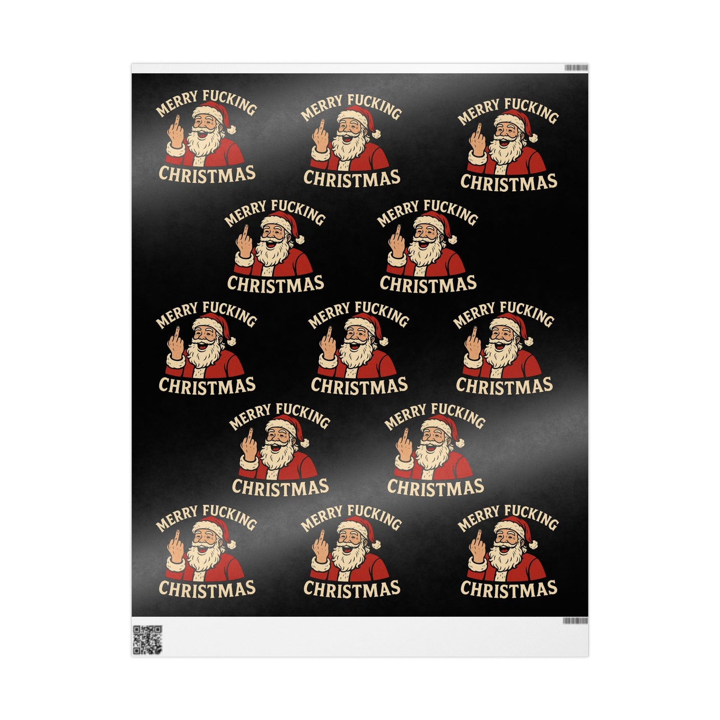 Funny Christmas Wrapping Paper, Holiday Gift Wrap, Humorous Santa Design, Unique Festive Paper, Xmas Present Wrapping - TRV