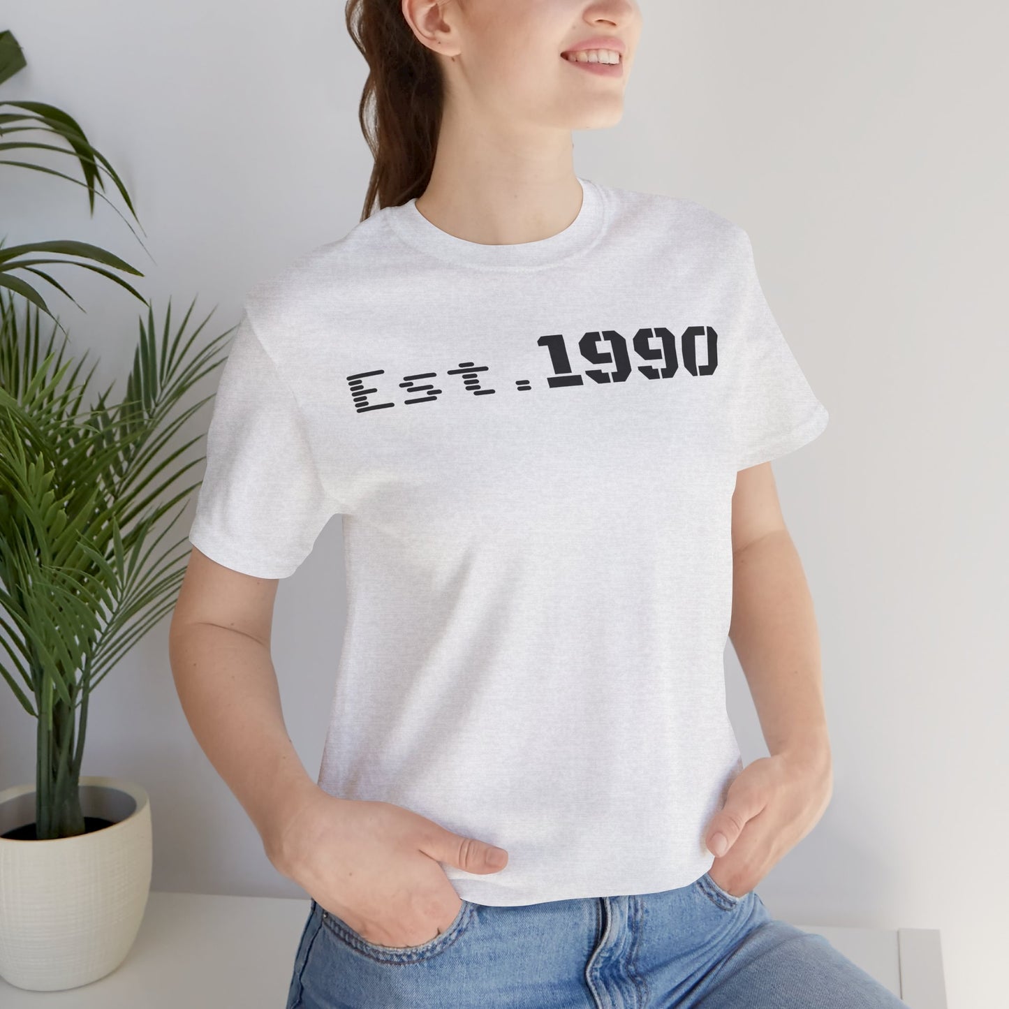 Est. 1990 Unisex Tee, Vintage Style Short Sleeve Shirt, Gift for 30th Birthday, Retro Casual Wear, Year Established T-Shirt