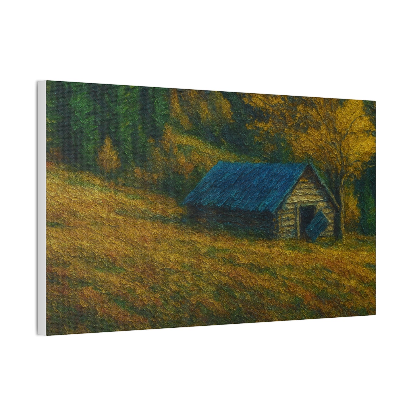 Rustic Canvas Wall Art, Nature Landscape Painting, Autumn Decor, Farmhouse Wall Art, Cozy Home Decoration - TRV