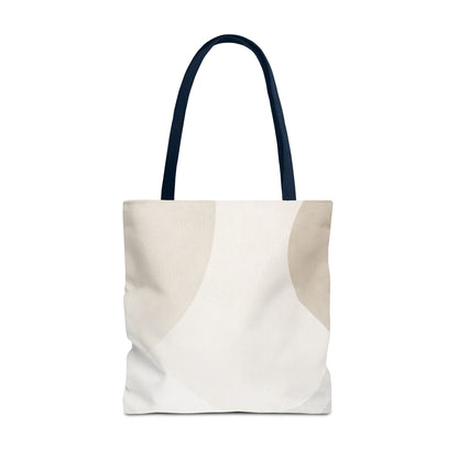 Neutral Abstract Geometric Tote Bag | Minimal Beige Shapes