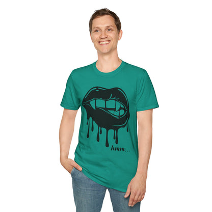 Edgy Graphic Unisex T-Shirt - Dripping Mouth Design, Cool Tee, Trendy Shirt, Hipster Top, Streetwear, Alternative Fashion, Holiday Gift