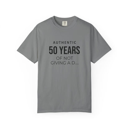 Custom garment-dyed T-shirt by Printify featuring a comfortable fit and vibrant color, perfect for personalized designs.