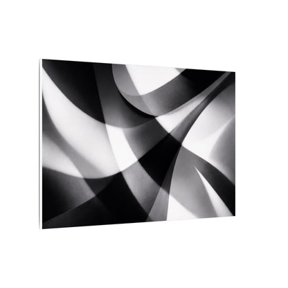 Abstract Black and White Swirl Matte Canvas