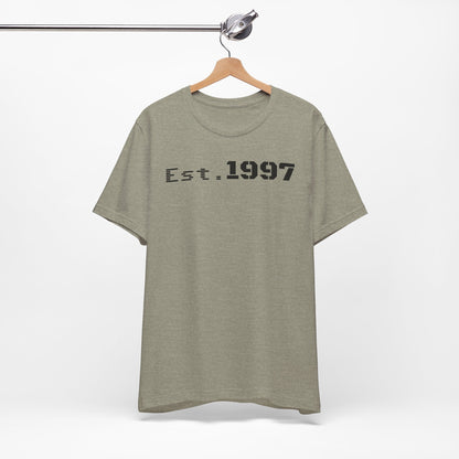 Vintage Est. 1997 Unisex Tee, Gift for Birthdays, Celebrations, Casual Wear, Retro Fashion, Cool Graphic T-Shirt - TRV