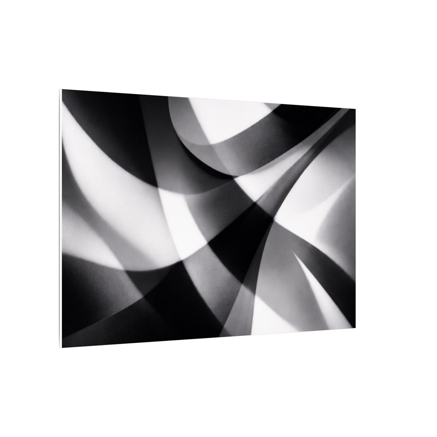 Abstract Black and White Swirl Matte Canvas
