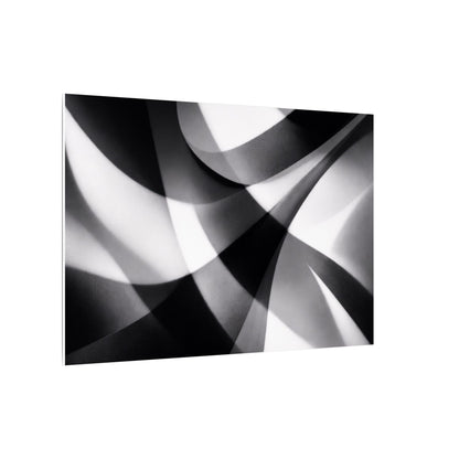 Abstract Black and White Swirl Matte Canvas