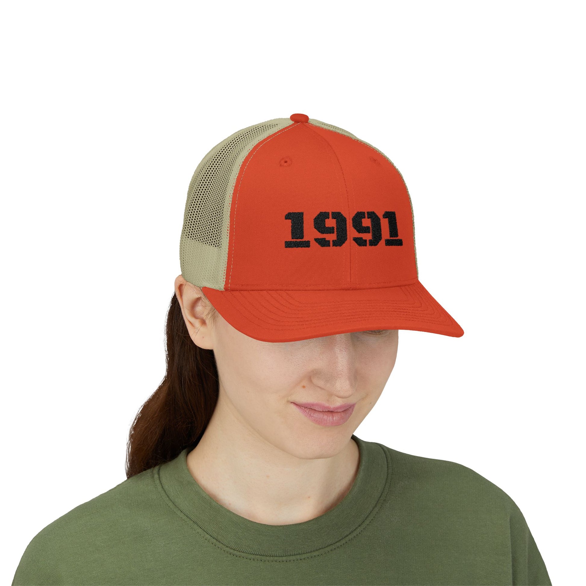 Vintage 1991 Snapback Trucker Cap, Retro Hat, Unisex Baseball Cap, Gift for Birth Year 1991, Casual Style Headwear - TRV